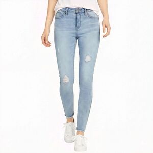 Buffalo David Bitton Skinny Jeans Womens Size 4 - 27 Distressed Mid Rise Blue